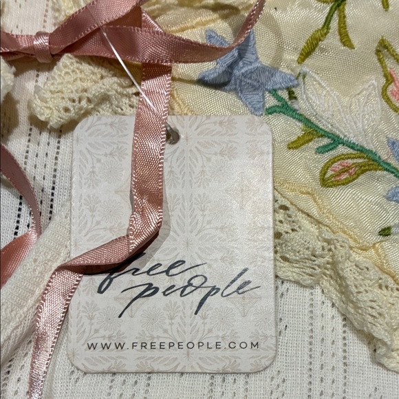 FP Movement by Free People Cream Blouse with Floral Embroidery - Picture 3 of 7